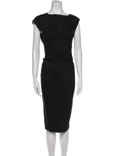 Pre-owned Sportmax Nylon Midi Length Dress In Black