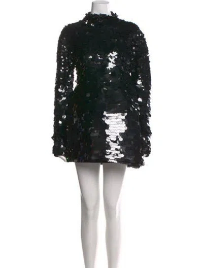 Pre-owned Sportmax Nylon Mini Dress W/ Tags In Black