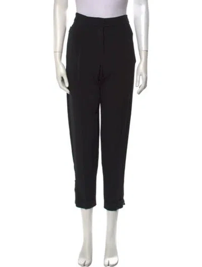 Pre-owned Sportmax Nylon Skinny Leg Pants In Black