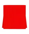 Sportmax Strapless Flared Crop Top With Leather Straps In Red