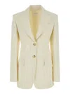 Sportmax Single-breasted Two-button Jacket In Off White