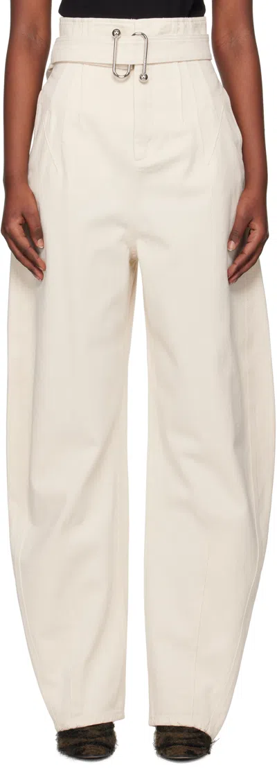 Sportmax Off-white Glauco Jeans In Ecru
