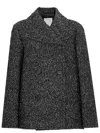 Sportmax Olaf Double Breast Wool Blend Short Coat In Gray