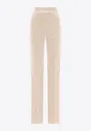 Sportmax Olea Scuba High-rise Flared Pants In Neutral
