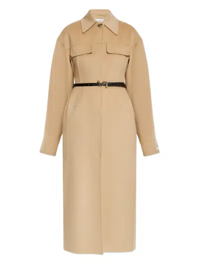 Sportmax Olio Coat In Brown