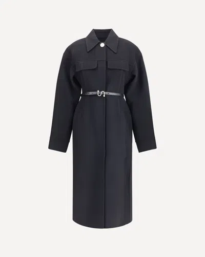 Sportmax Olio Long Coat In Black