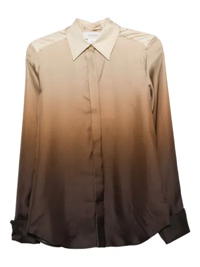 Sportmax Woman Shirt Brown Size 6 Silk
