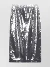 Sportmax Gradient Sequin Pencil Skirt In Metallic