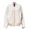 Sportmax Ondata Double Drap Wool Bomber Jacket In Multi