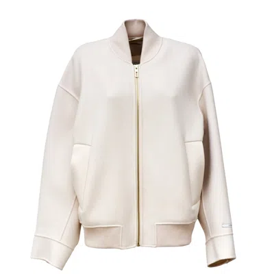 Sportmax Ondata Double Drap Wool Bomber Jacket In Multi