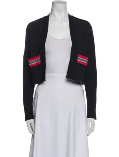 Pre-owned Sportmax Open Front Sweater In Blue