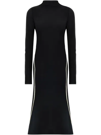 Sportmax Sleeveless Dress With Contrast Trim And Cut-out Detailing In Black