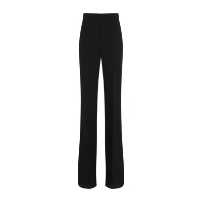 SPORTMAX ORARIO BLACK VISCOSE PANTS