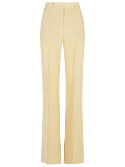 Sportmax 'orario' Ivory Viscose Trousers In Beige
