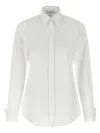 Sportmax Gemona Crêpe Long-sleeved Shirt In White