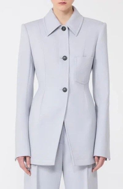 Sportmax Ottelia Stretch Gabardine Cutaway Jacket In Gray