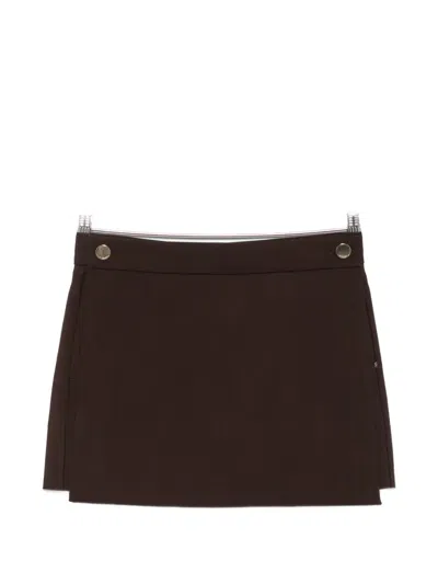 Sportmax Ottuso Button-detail Tailored Skort In Animal Print