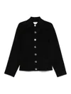 Sportmax Wool Jacket With Collar And Flap Pockets In Black