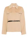 Sportmax Lapel Long-sleeved Suit Jacket In Brown