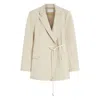 Sportmax Belted Blazer In Neutral