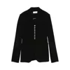 Sportmax Tailored Blazer With Notched Lapel And Metallic Buttons In Blue