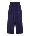 Sportmax Oversize Low-rise Trousers - Runway - Dark Violet In Blue