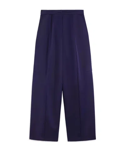 Sportmax Oversize Low-rise Trousers - Runway - Dark Violet In Blue