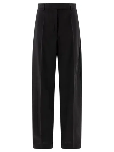 Sportmax Oversize Trousers In Stretch Wool In Black