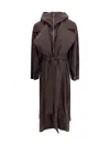 Sportmax Oversized Barba Trench Coat In Taffeta In Brown