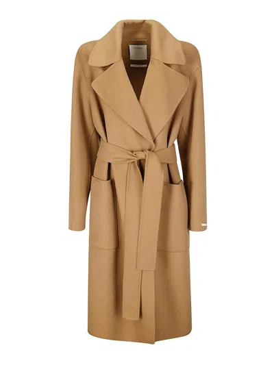 Sportmax Veleno Cappotto Doppiopetto In Brown