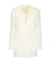 Sportmax Oversized Concealed Fastened Blazer In White