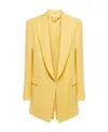 Sportmax Oversized Concealed Fastened Blazer In Yellow