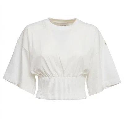 Sportmax Oversized Crew-neck T-shirt With Dropped Shoulders In White