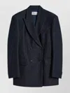 Sportmax Oversized Double-breasted Blazer Jackets And Coats Blue In Blue