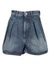 Sportmax Oversized Denim Shorts Trousers Blue In Blue