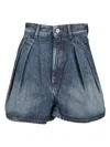 Sportmax Oversized Denim Shorts Trousers Blue In Blue