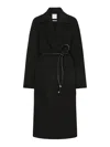 Sportmax Oversized Double Wool Coat In Black