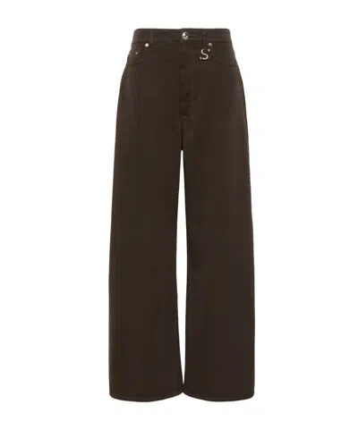 Sportmax Oversized Jeans In Brown