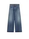 Sportmax Oversized Jeans With Belt - Midnight Blue In Blue