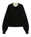 Sportmax Oversized Jumper With Detachable Sleeves In Black