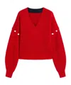 Sportmax Oversized Sweater With Detachable Sleeves In Red