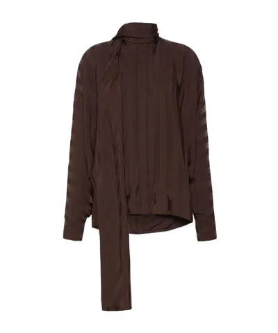 Sportmax Oversized Kimono Shirt - Chocolate In Brown