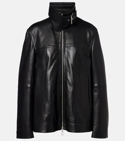 SPORTMAX OVERSIZED LEATHER JACKET
