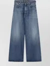 Sportmax Oversized Jeans With Belt - Midnight Blue In Blue