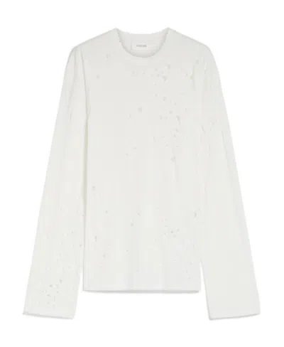 Sportmax Oversized Perforated T-shirt In White