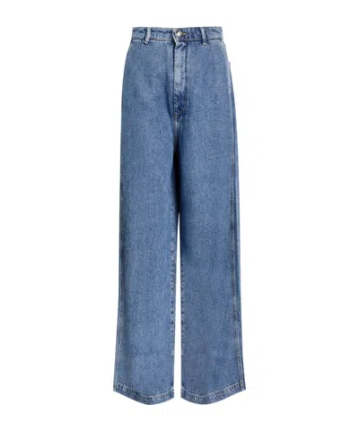 Sportmax Oversized Relaxed-leg Jeans In Purple
