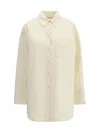 Sportmax Oversized Riber Wool Shirt In White