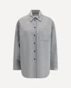 Sportmax Oversized Riber Wool Shirt In Gray