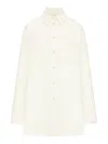 Sportmax Oversized Riber Wool Shirt In White