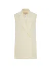 Sportmax Oversized Vest In Washed Viscose In Neutral